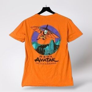 Mens S Orange Shirt Avatar‎ The Last Airbender Tee Graphic Print Casual Fashion